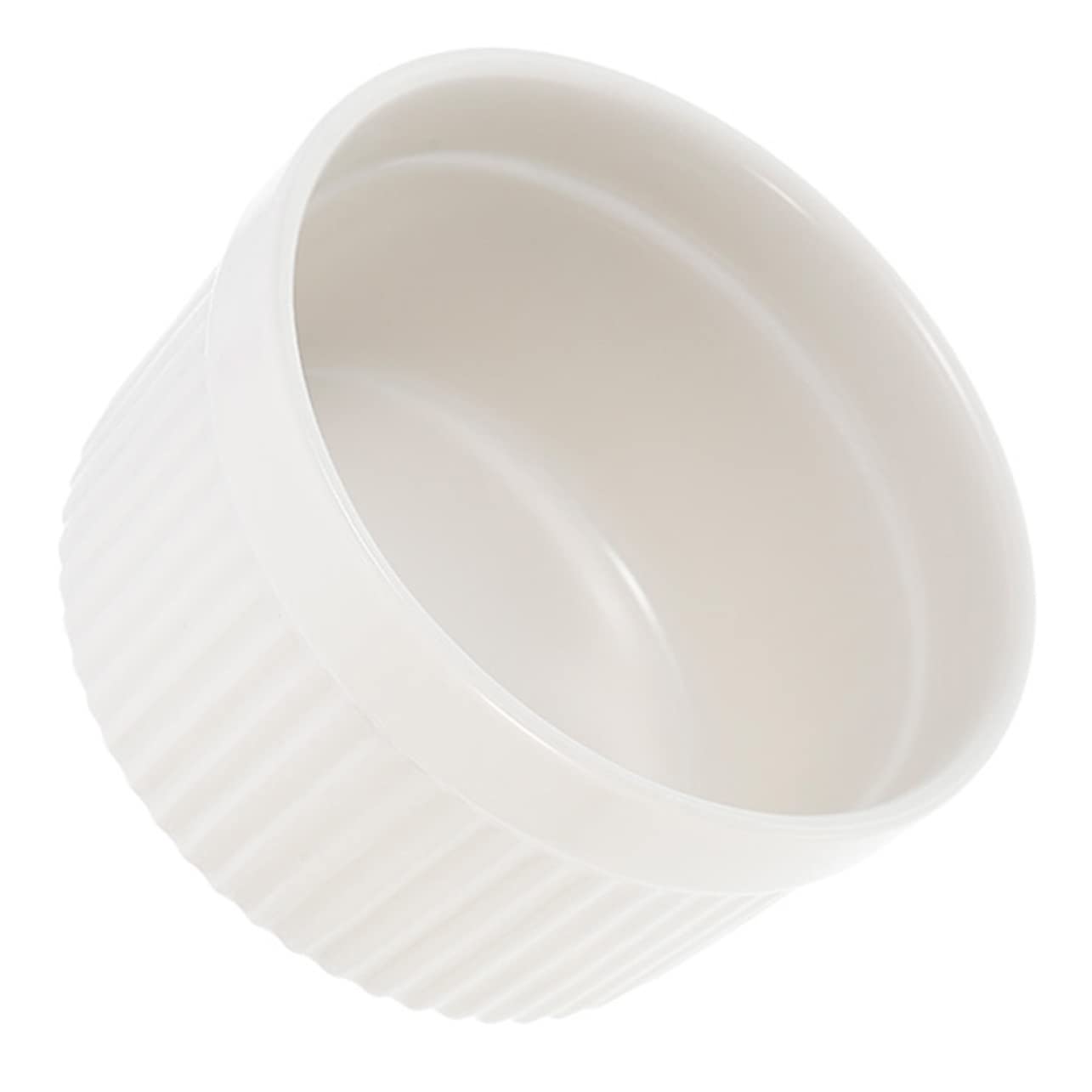 NAMOARLY 4-piece Ceramic Ramekin Set Oven Safe Baking Bowls for Pudding Mousse Jelly Small Dessert Baking Cups Non-slip Bottom