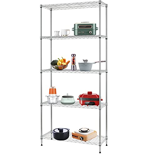 FDW 5-Tier Chrome Wire Shelving