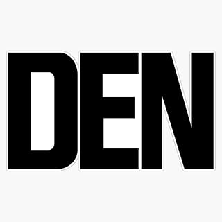 DEN Denver International Airport Black Ink Bumper Sticker Vinyl Decal 5"