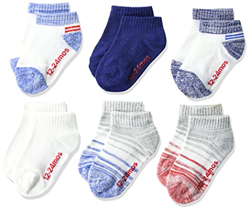 Hanes baby boys Lifestyle Comfort Low Cut Socks, 6-pair Pack Socks, Assorted, 6-12 Months US