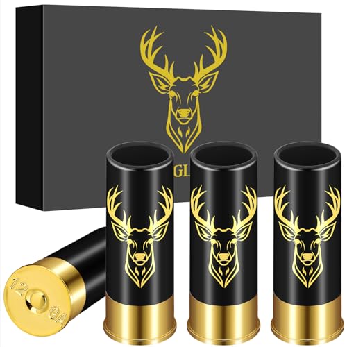 Deer Head Plastic Shot Glasses, Set of 4 with Gift Box, 12GA Stag Hunting Gifts - Image 3