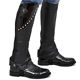 polainas equitacion chile Con correa elástica Riders Trend 10025184-BLK-S - Polainas de equitación Unisex, Color Negro, Talla S