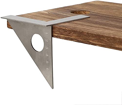 Regla Triangular Medidor de Ángulos Acero Inoxidable miniatura 7