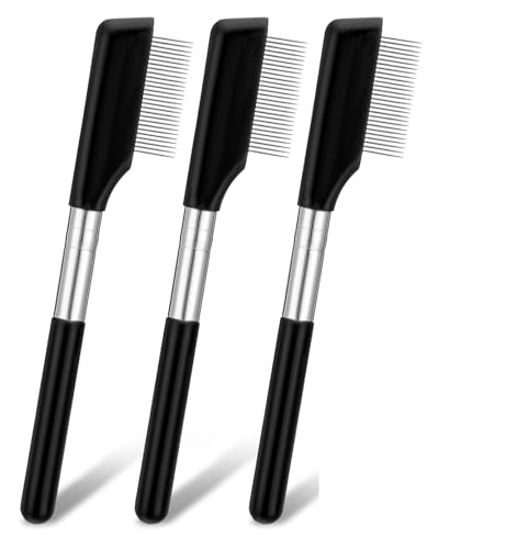 Peigne à cils avec dents en métal durable pour une définition précise du regard