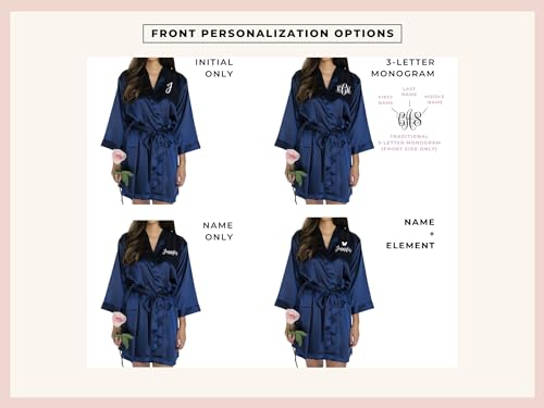Joyma Belle Gifts Personalized Satin Robe For Bridesmaids Or Quinceañera Sweet Sixteen Birthday Parties thumb #8