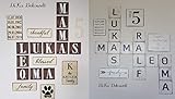  Dekopaket ohne Scrabble Buchstaben.Shabby.Handgemacht