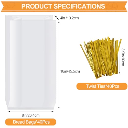image for Vivinin 70 Pack Clear Bread Bags (8