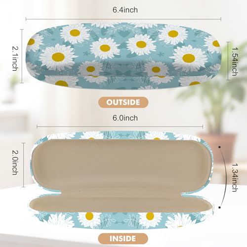 Image of Glasses Case Hard Shell,Portable Protective Eyeglasses Case, Eyeglass Holder Box with Cleaning Cloth, for men women