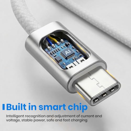 Image of Verilux 2Pcs PD 240W Type C Cable Fast Charging 6.6FT /2M, Nylon Braided C Type Charger Cable with 480Mbps Data Synch Support E Marker Chip for iPhone 17 /16 /15, Galaxy S26 /S25 /S24, Macbook, iPad