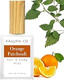Kailuna Co. Orange Patchouli Natural Hair & Body Mist Spray, Pure Essential and Fragrance Oils, Alcohol-Free, Handmade in California, 0.5Fl Oz