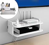 Catekro Small Mini Wall Shelves Stuff WiFi Remote Control Storage Box for Bedroom, Living Room...