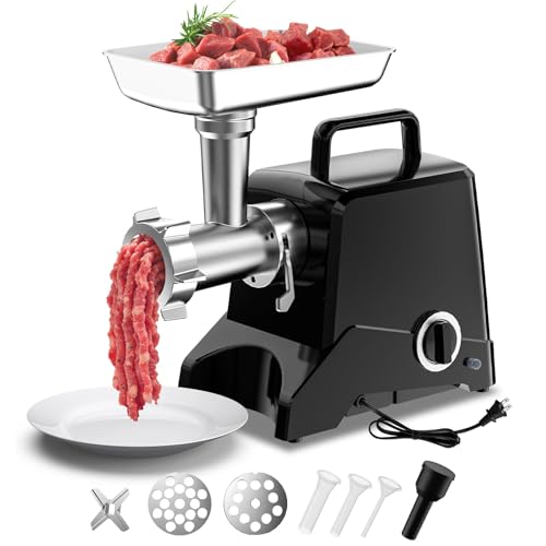 Image of Culistra Commercial Meat Grinder Mincer, Heavy Duty Sausage Stuffer, Peak Power 3150W with S.S. Blade, Multi-Size Grinding Glates and Sausage Tube, Reversal Fuction, for Catering, ETL Certified