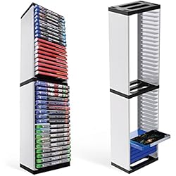 Estanteria Rapida iFCOW Torre de almacenamiento de juegos para PS5, caja de discos de juegos, soporte para estante de almacenamiento PS5, capacidad para 36 discos de juego