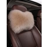 SPANICE Car Headrest Pillow Interior Head Neck Cushion Auto Protector Neck Rest Pillows Car Decor Accessories (Tan)
