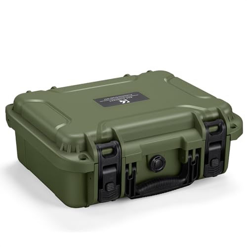 K&F CONCEPT 防水ハードケース カットスポンジが内蔵 IP67防塵防水 カスタムカットフォーム対応 プロテクターケース ドローン・カメラ・ビデオカメラ・アクションカメラ・精密機器用 27*13*38.5cm (内寸)