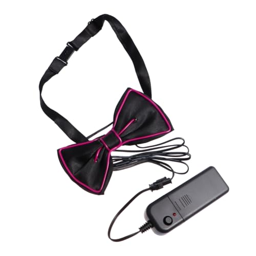 KESYOO Purple LED Glowing Bow Tie for Parties Luminous Flashing Tie Accessory for Festivals and Dress Up Events Durable and Safe Material No Battery Included