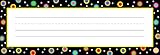 Creative Teaching Press Dots on Black Name Plates (4499), Multi/Black, 3-1/2 X 9 in