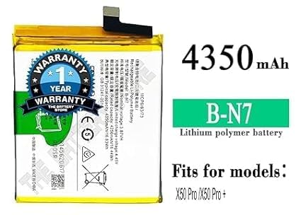 Image of THE BATTERY STORE Original B-N7 Battery for Vivo X50 Pro Plus 16.83WH 3.87 V Battery with 1 Year Warranty** (P26)
