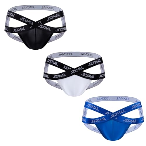 Men's Jockstrap Underwear Mesh Breathable Low Rise Mens Jock Strap Quick Dry Comfortable Fit Sports Thongs Jocks