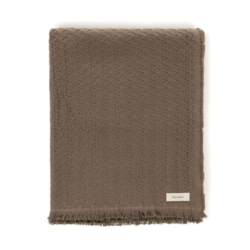 Karsten Manta Decorativa 100% Algodão Movaz Cacau