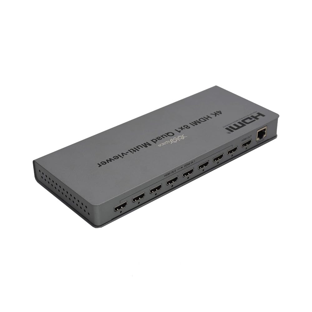 QV801 8x1 4K 60HZ HDMI Quad Multi-viewer Screen Divider 8 HDMI Screen Splitter with Seamless Switching