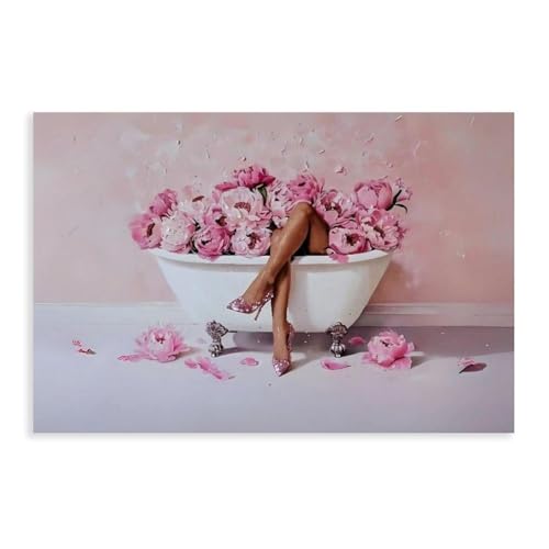 Impression sur toile anti-humidité pour décorer une salle de bain vide