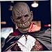 XJKLBYQ Old Man Mask, Scary Mask, Silicone Sharp Teeth Realistic Masks for Adults Human Face, Halloween Props