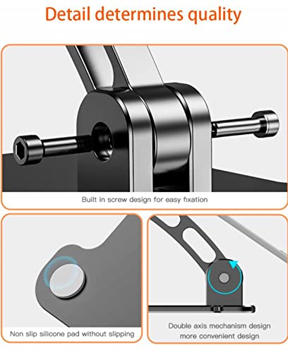 Base ajustable para laptop de aluminio con ventilador y silicona miniatura 5