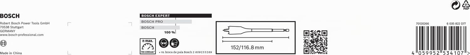 Bosch Professional 13x Set de brocas fresadoras planas Expert SelfCut Speed (para Madera blanda, Aglomerado, Ø 10-32 mm, accesorios Taladro de impacto rotativo)