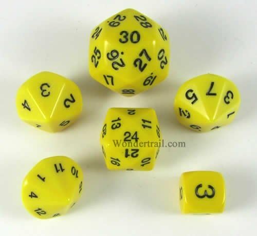 Koplow Games Yellow Special Who Knew 6 Dice Set