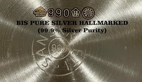 Balaji-999-Pure-Silver-Hallmarked-40-inch-Bowl-Spoon-for-YouthAdults-40-inch-Designer-Set01