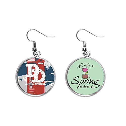 Pendientes modelo cabina con graffiti esmaltado y diseño exclusivo
