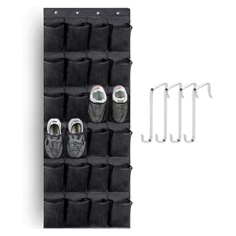 PGKDYC Over Door Shoe Storage with 24 Pockets Cover