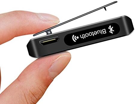 Side view of RUIZU M5 MP3 Player with clip and Bluetooth antenna