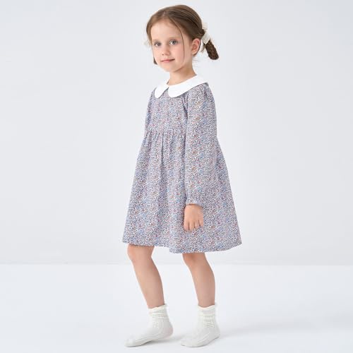 pureborn Baby Toddler Girl Dress Short and Long Sleeve Cotton Playwear Dresses 0-6T2