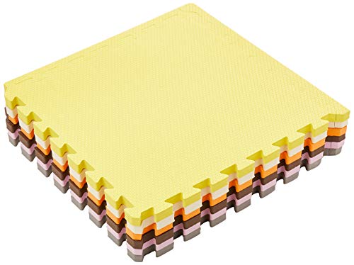 Kit 6 Tapetes Tatames Coloridos EVA 50 x 50 x 2cm com Borda