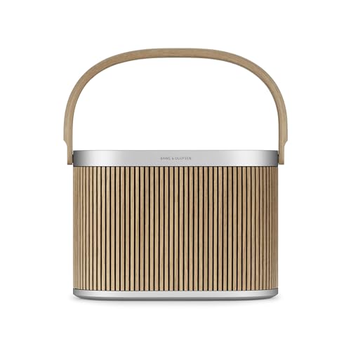 Image of Bang & Olufsen Beosound A5 - Portable Bluetooth Speaker with Wi-Fi Connection, Carry-Strap, Oak