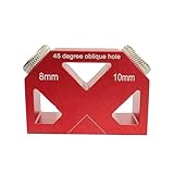 Localizador de agujeros oblicuos - Broca de precisión de 45 grados para madera | Herramienta de posicionamiento de agujeros oblicuos | Para marcos de madera, manualidades, armarios, tablones