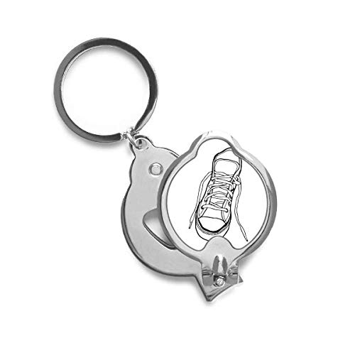 Ongle Cutter Trimmer DIYthinker avec motif chaussures de toile peinte en blanc