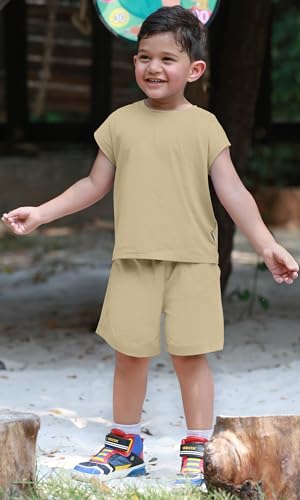 Image of KOH KOH Kids 2026 Toddler Muscle Tee Sleeveless Tank Top Matching Shorts Set