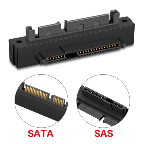 Adaptador SAS SFF-8482 22 Pin a SATA 7+15 Pin 90 Grados miniatura 4