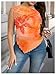 WDIRARA Women's Plus Size One Shoulder Tee Tie Dye Sheer Mesh Tops Ruched Asymmetrical T Shirt Orange X-Large Plus