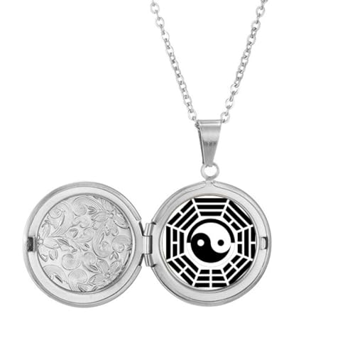 Collier Taichi médaillon à huit diagrammes chinois, votre touche zen pour le quotidien