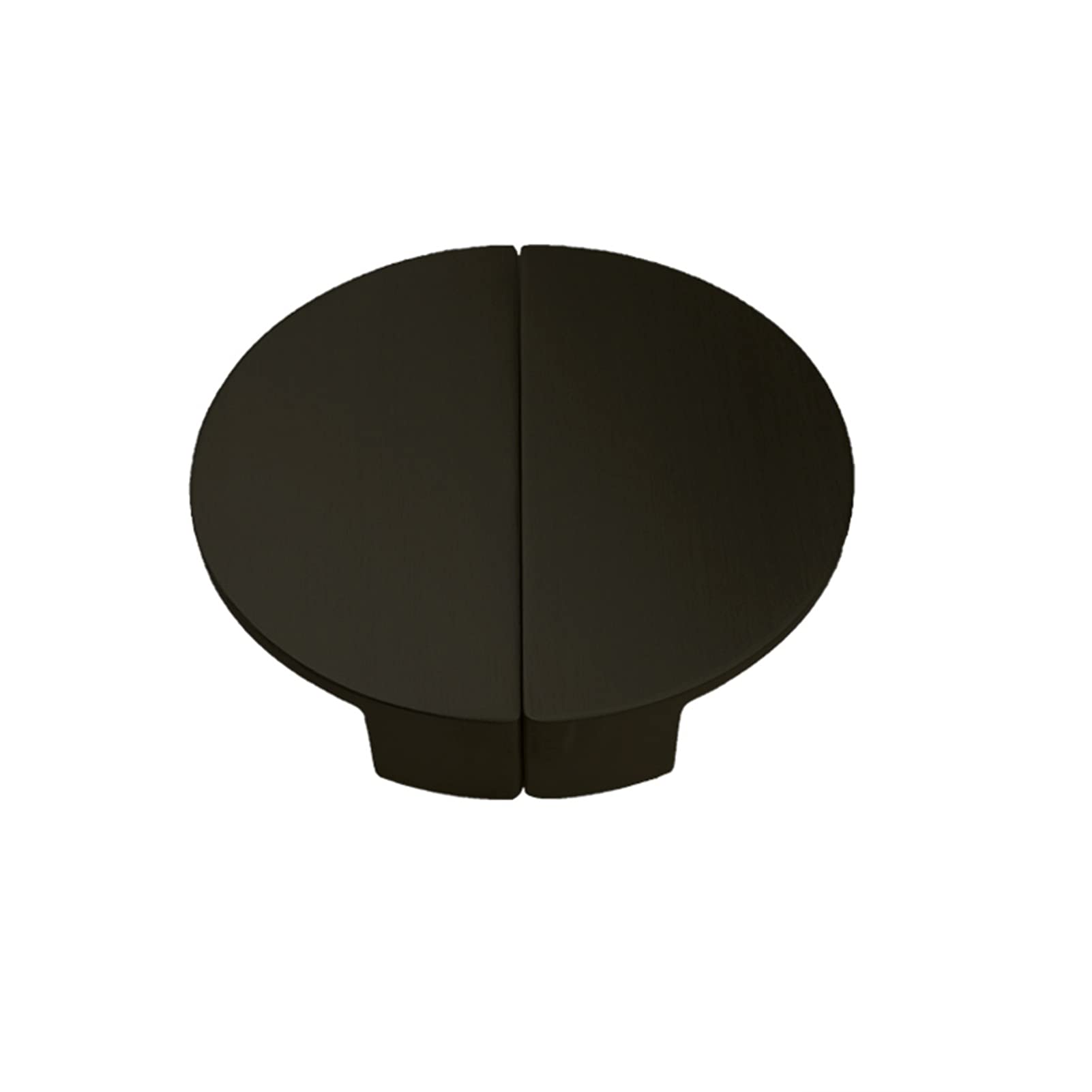 Jiaolun123 Black 2 Pieces Drawer Pulls Half Circle Cabinet Knobs Aluminum Alloy Decorative Semi Circle Door Knobs Cupboard Handle Door Levers For Wardrobe,Book Cabinet,With Screws,Hole Distance 96Mm (Black)