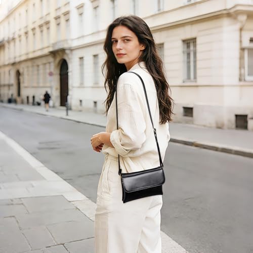 Image of Small Crossbody Bags for Women,Vegan Leather Cell Phone Purse with Adjustable Shoulder Strap for Travel