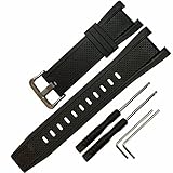 時計ベルト G-SHOCK 純正バンド互換品 防水ストラップ カシオ GST-S210 GST-W110 GST-W100 GST-S110 GST-S100 GST-B100 GST-S300 (シルバー)