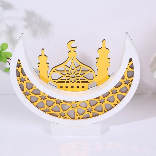 Adornos de luz LED de luna de madera oriental para salones y dormitorios 6