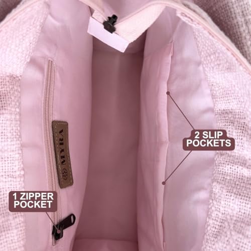 Bolso tote para mujer Myra, bolso de mano de lona estilo occidental miniatura 5