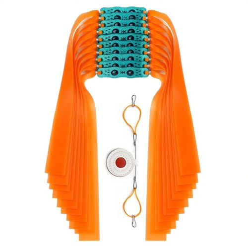 Zhoryengar Flat Slingshot Bands 10pcs High Resilience Heavy Duty Rubber Band Replacement Durable Latex Bands for Outdoor Hunting Shooting and Competition