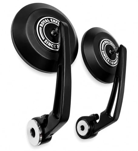 Image of New Handle Bar End Mirror for Hunter 350 /Meteor 350 /Classic 350 /Super Meteor 650 /Shotgun 650 /GT 650 /Interceptor 650 /Himalayan 450 /Guerrilla 650, Pair
